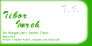 tibor imreh business card